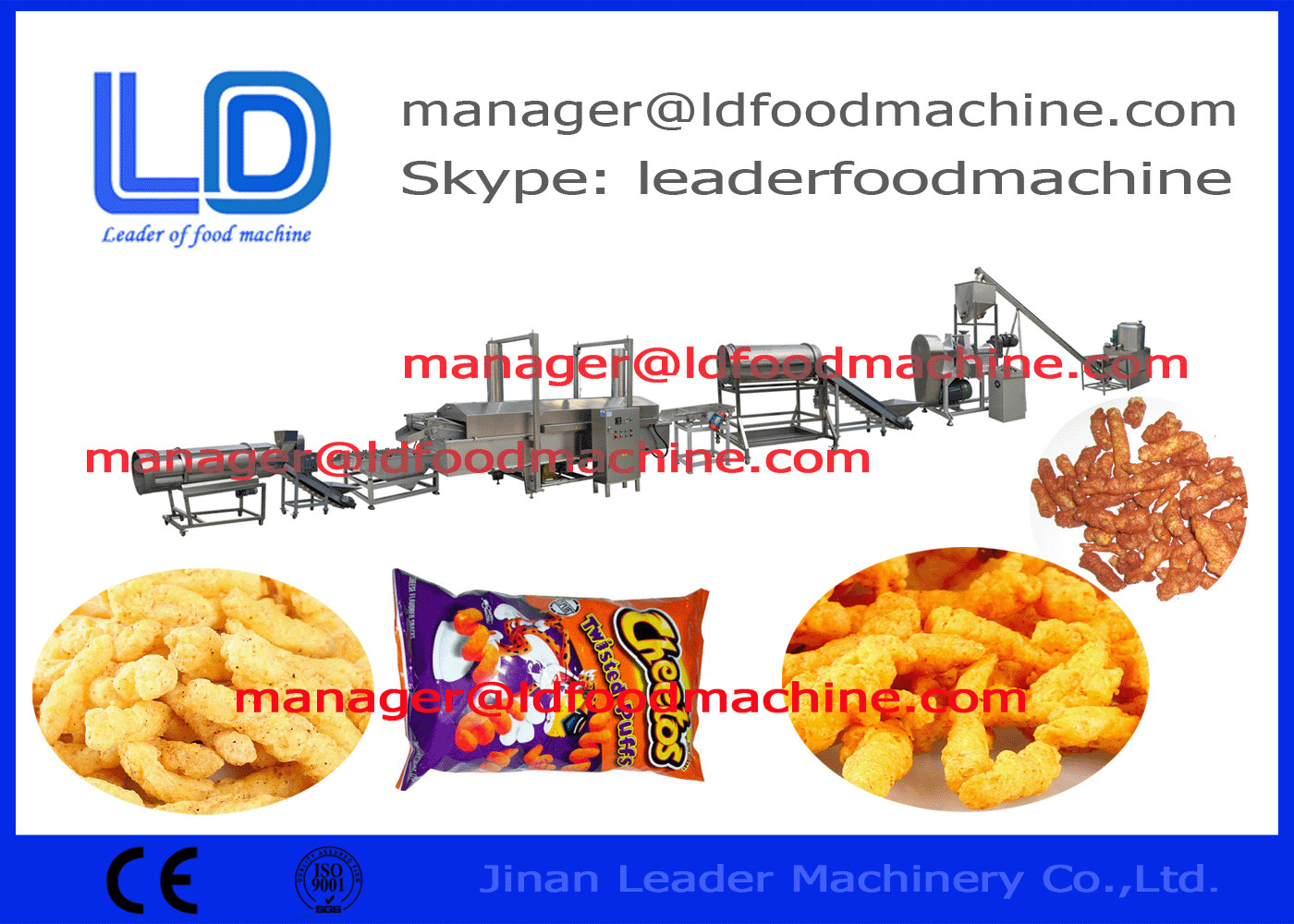 Cheetos/Nik NAK Kurkure, das Maschine, Nik Naks/Mais herstellt, kräuselt Lebensmittelproduktionsfließband